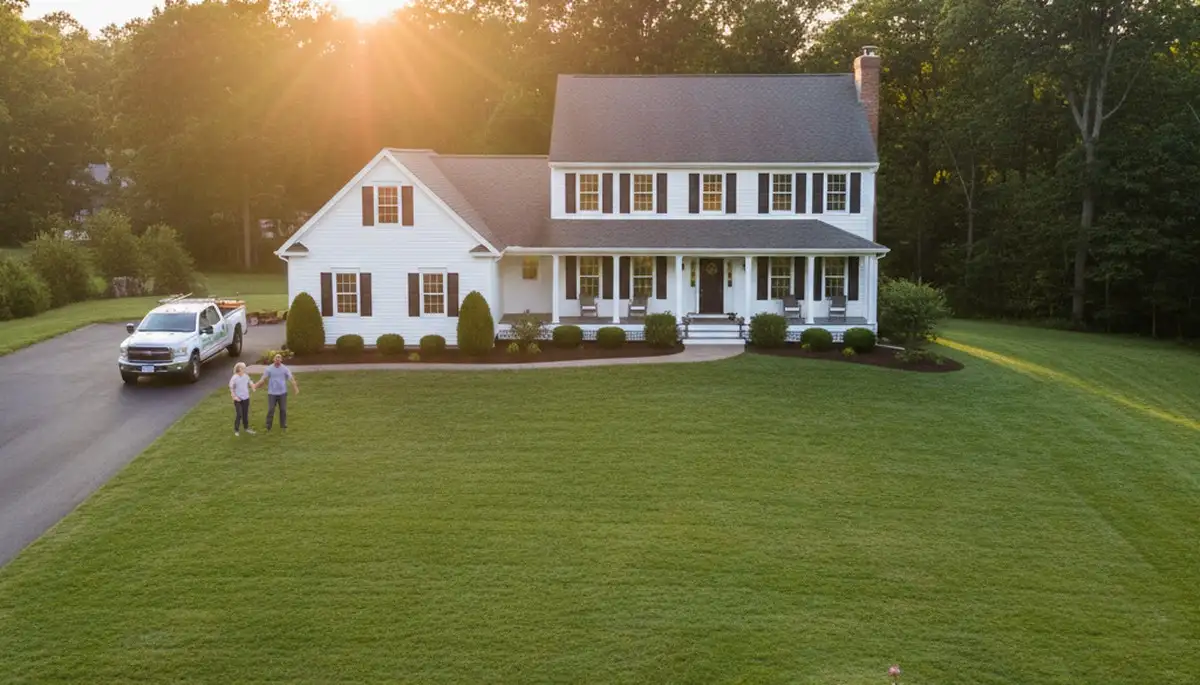 Clean yard after professional shrub and tree removal service in Andover, MA with full debris cleanup
