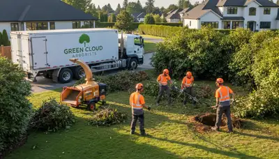 Professional shrub removal service in Andover, MA clearing overgrown bushes for property upgrades