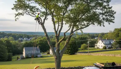 Professional tree removal service in Andover MA safely cutting and clearing large trees
